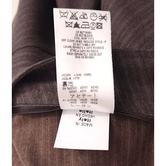 Red Valentino Striped Wool Three Quarter Pants Size 42 US 6 Brown Womens $325 - Picture 9 of 9